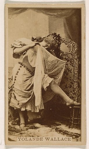 Yolande Wallace, from the Actresses series (N245) issued by Kinney Brothers to promote Sweet Caporal Cigarettes