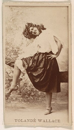 Yolande Wallace, from the Actresses series (N245) issued by Kinney Brothers to promote Sweet Caporal Cigarettes