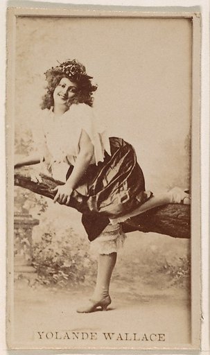 Yolande Wallace, from the Actresses series (N245) issued by Kinney Brothers to promote Sweet Caporal Cigarettes