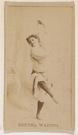 Bertha Waring, from the Actresses series (N245) issued by Kinney Brothers to promote Sweet Caporal Cigarettes