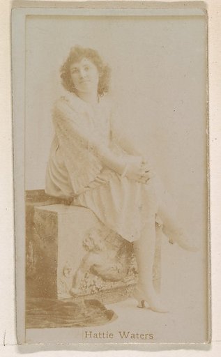 Hattie Waters, from the Actresses series (N245) issued by Kinney Brothers to promote Sweet Caporal Cigarettes
