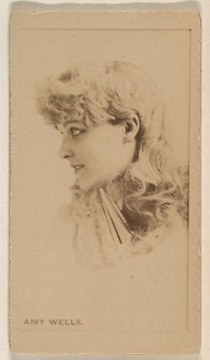 Amy Wells, from the Actresses series (N245) issued by Kinney Brothers to promote Sweet Caporal Cigarettes