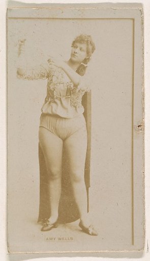 Amy Wells, from the Actresses series (N245) issued by Kinney Brothers to promote Sweet Caporal Cigarettes