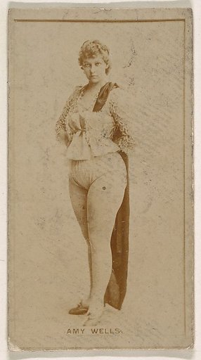 Amy Wells, from the Actresses series (N245) issued by Kinney Brothers to promote Sweet Caporal Cigarettes