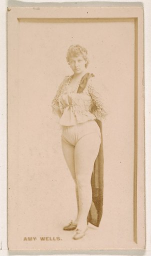 Amy Wells, from the Actresses series (N245) issued by Kinney Brothers to promote Sweet Caporal Cigarettes