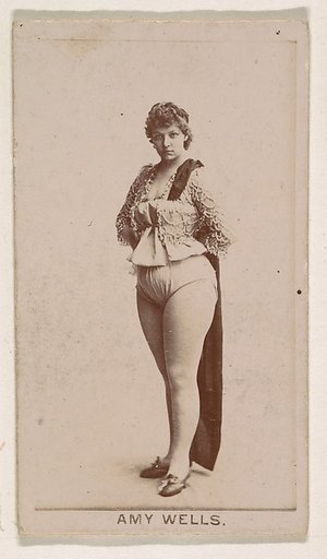 Amy Wells, from the Actresses series (N245) issued by Kinney Brothers to promote Sweet Caporal Cigarettes