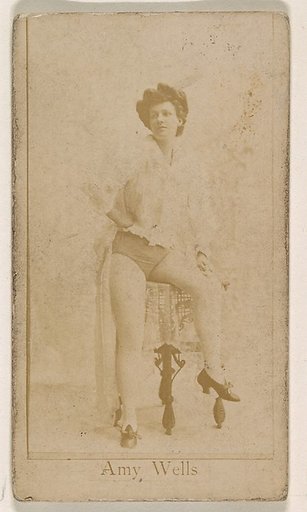 Amy Wells, from the Actresses series (N245) issued by Kinney Brothers to promote Sweet Caporal Cigarettes