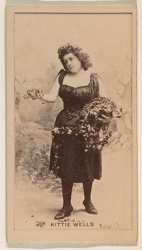 Kittie Wells, from the Actresses series (N245) issued by Kinney Brothers to promote Sweet Caporal Cigarettes
