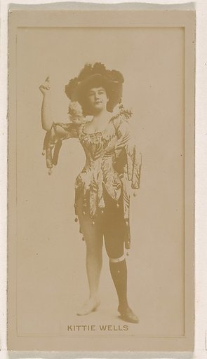 Kittie Wells, from the Actresses series (N245) issued by Kinney Brothers to promote Sweet Caporal Cigarettes