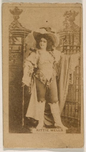Kittie Wells, from the Actresses series (N245) issued by Kinney Brothers to promote Sweet Caporal Cigarettes