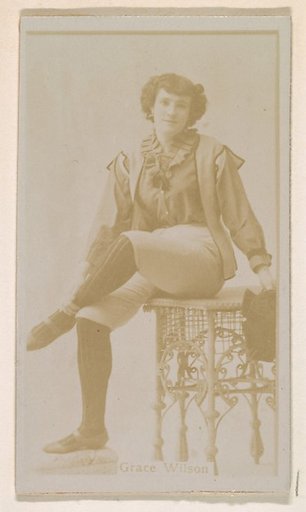 Grace Wilson, from the Actresses series (N245) issued by Kinney Brothers to promote Sweet Caporal Cigarettes