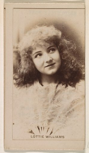 Lottie Williams, from the Actresses series (N245) issued by Kinney Brothers to promote Sweet Caporal Cigarettes