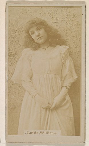 Lottie Williams, from the Actresses series (N245) issued by Kinney Brothers to promote Sweet Caporal Cigarettes