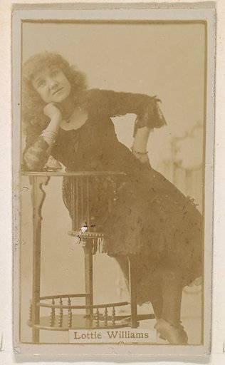 Lottie Williams, from the Actresses series (N245) issued by Kinney Brothers to promote Sweet Caporal Cigarettes