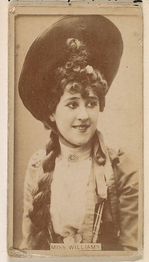 Miss Williams, from the Actresses series (N245) issued by Kinney Brothers to promote Sweet Caporal Cigarettes