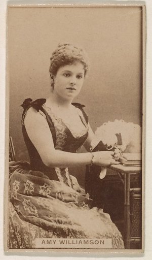 Amy Williamson, from the Actresses series (N245) issued by Kinney Brothers to promote Sweet Caporal Cigarettes