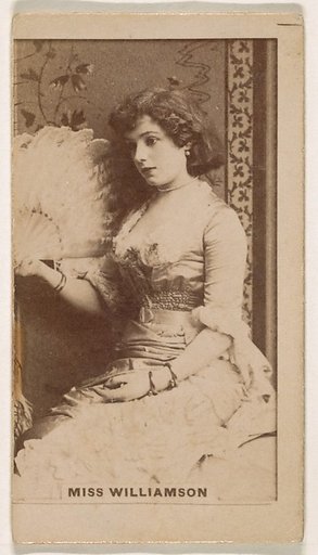 Miss Williamson, from the Actresses series (N245) issued by Kinney Brothers to promote Sweet Caporal Cigarettes