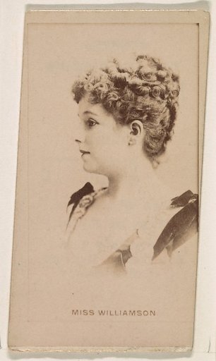 Miss Williamson, from the Actresses series (N245) issued by Kinney Brothers to promote Sweet Caporal Cigarettes