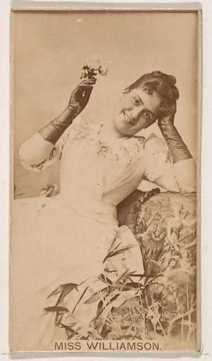 Miss Williamson, from the Actresses series (N245) issued by Kinney Brothers to promote Sweet Caporal Cigarettes