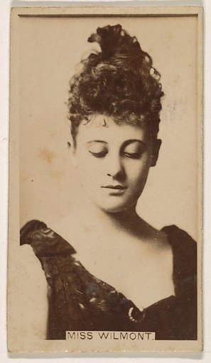 Miss Wilmont, from the Actresses series (N245) issued by Kinney Brothers to promote Sweet Caporal Cigarettes