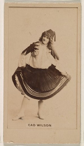 Cad Wilson, from the Actresses series (N245) issued by Kinney Brothers to promote Sweet Caporal Cigarettes