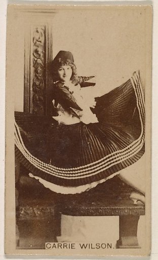 Carrie Wilson, from the Actresses series (N245) issued by Kinney Brothers to promote Sweet Caporal Cigarettes