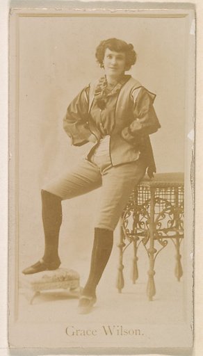 Grace Wilson, from the Actresses series (N245) issued by Kinney Brothers to promote Sweet Caporal Cigarettes