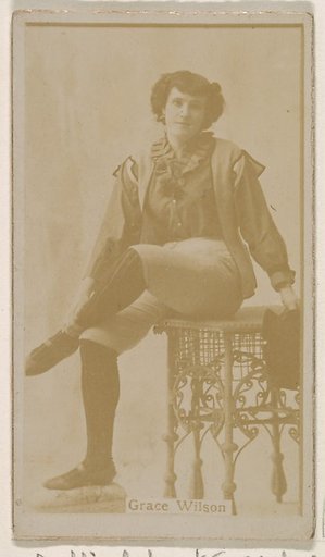 Grace Wilson, from the Actresses series (N245) issued by Kinney Brothers to promote Sweet Caporal Cigarettes