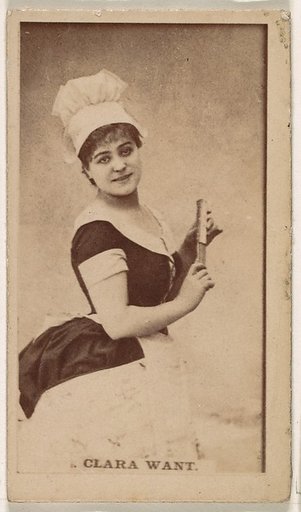 Clara Want, from the Actresses series (N245) issued by Kinney Brothers to promote Sweet Caporal Cigarettes