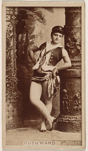 Ruth Ward, from the Actresses series (N245) issued by Kinney Brothers to promote Sweet Caporal Cigarettes