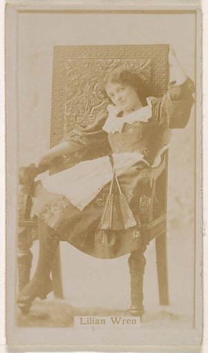 Lilian Wren, from the Actresses series (N245) issued by Kinney Brothers to promote Sweet Caporal Cigarettes