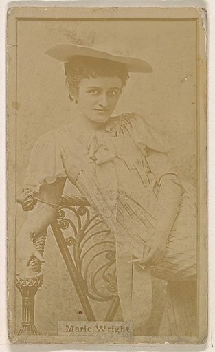 Marie Wright, from the Actresses series (N245) issued by Kinney Brothers to promote Sweet Caporal Cigarettes