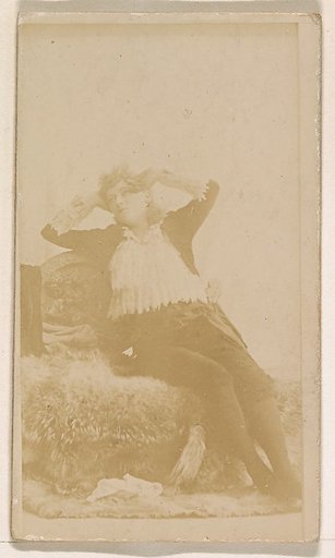 Reclining actress, from the Actresses series (N245) issued by Kinney Brothers to promote Sweet Caporal Cigarettes