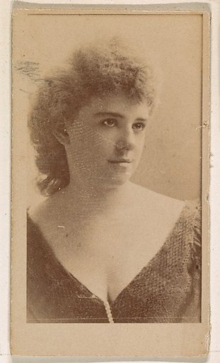Actress with curly hair, from the Actresses series (N245) issued by Kinney Brothers to promote Sweet Caporal Cigarettes
