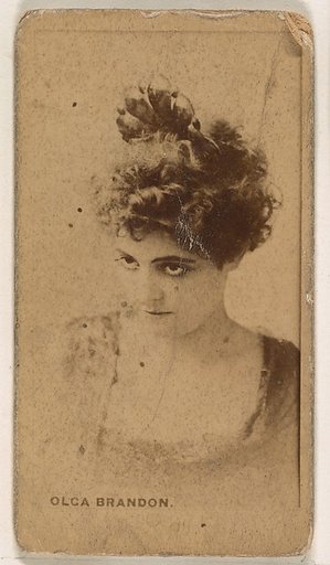 Olga Brandon, from the Actresses series (N245) issued by Kinney Brothers to promote Sweet Caporal Cigarettes