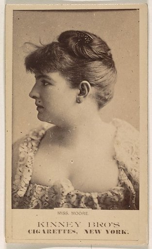 Miss Moore, from the Actresses series (N245) issued by Kinney Brothers to promote Sweet Caporal Cigarettes
