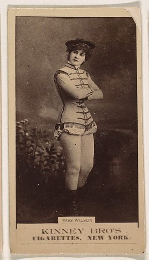 Miss Wilson, from the Actresses series (N245) issued by Kinney Brothers to promote Sweet Caporal Cigarettes