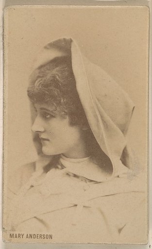 Mary Anderson, from the Actresses series (N246), Type 1, issued by Kinney Brothers to promote Sporting Extra Cigarettes