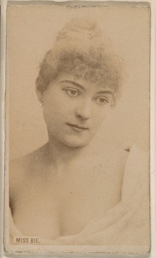 Miss Bie, from the Actresses series (N246), Type 1, issued by Kinney Brothers to promote Sporting Extra Cigarettes