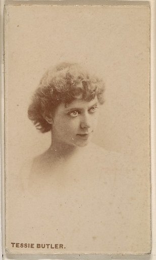 Tessie Butler, from the Actresses series (N246), Type 1, issued by Kinney Brothers to promote Sporting Extra Cigarettes