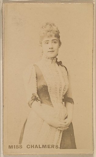 Miss Chalmers, from the Actresses series (N246), Type 1, issued by Kinney Brothers to promote Sporting Extra Cigarettes