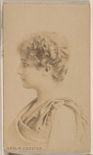 Leslie Chester, from the Actresses series (N246), Type 1, issued by Kinney Brothers to promote Sporting Extra Cigarettes
