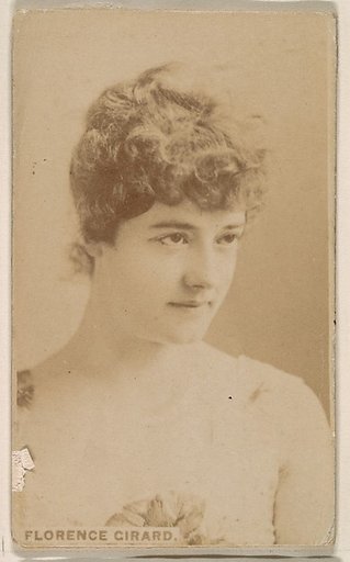 Florence Girard, from the Actresses series (N246), Type 1, issued by Kinney Brothers to promote Sporting Extra Cigarettes