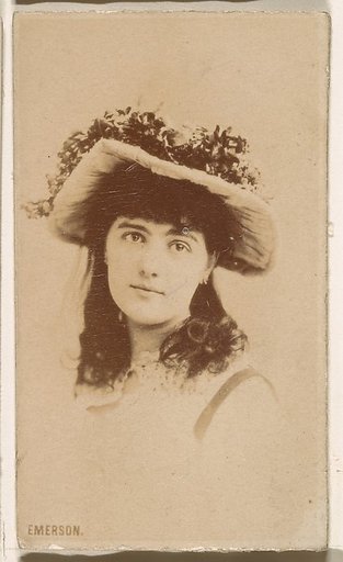 Miss Emerson, from the Actresses series (N246), Type 1, issued by Kinney Brothers to promote Sporting Extra Cigarettes