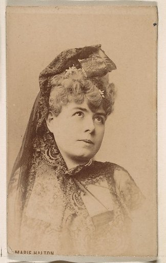 Marie Halton, from the Actresses series (N246), Type 1, issued by Kinney Brothers to promote Sporting Extra Cigarettes