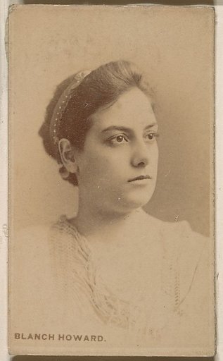 Blanch Howard, from the Actresses series (N246), Type 1, issued by Kinney Brothers to promote Sporting Extra Cigarettes