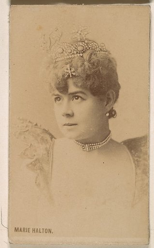 Marie Halton, from the Actresses series (N246), Type 1, issued by Kinney Brothers to promote Sporting Extra Cigarettes