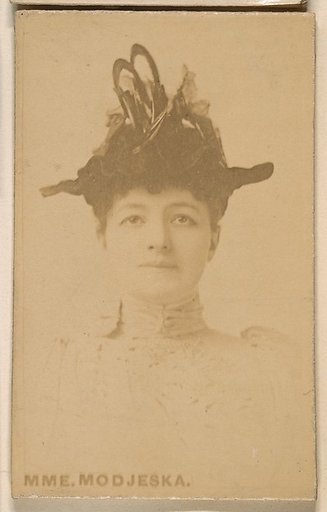 Mme. Modjeska, from the Actresses series (N246), Type 1, issued by Kinney Brothers to promote Sporting Extra Cigarettes