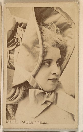 Mlle. Paulette, from the Actresses series (N246), Type 1, issued by Kinney Brothers to promote Sporting Extra Cigarettes