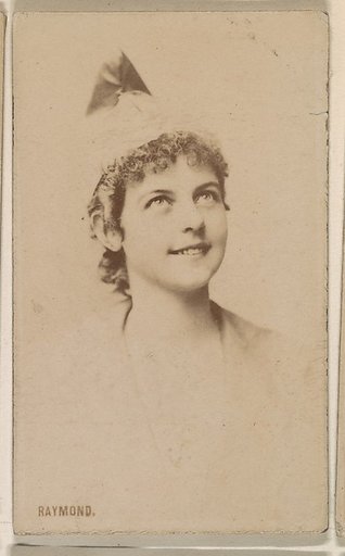 Miss Raymond, from the Actresses series (N246), Type 1, issued by Kinney Brothers to promote Sporting Extra Cigarettes